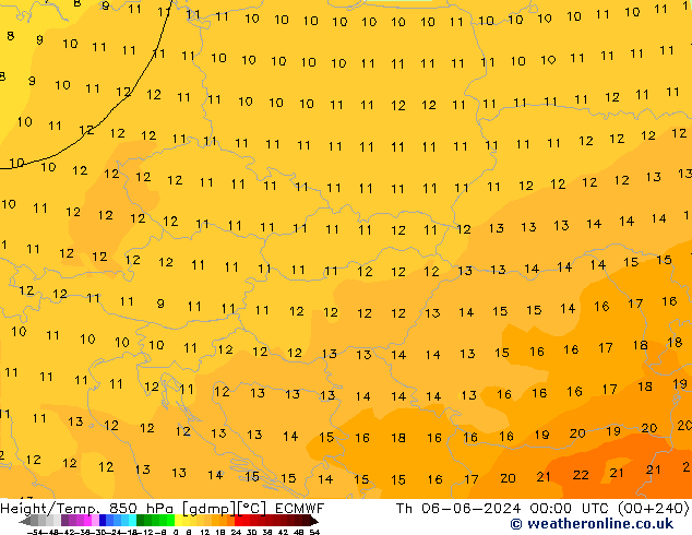 Z500/Rain (+SLP)/Z850 ECMWF Th 06.06.2024 00 UTC