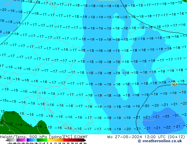 Z500/Regen(+SLP)/Z850 ECMWF ma 27.05.2024 12 UTC