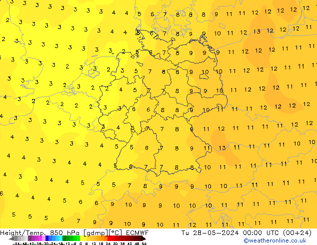 Z500/Rain (+SLP)/Z850 ECMWF mar 28.05.2024 00 UTC