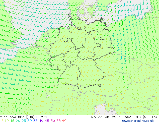 Vento 850 hPa ECMWF Seg 27.05.2024 15 UTC