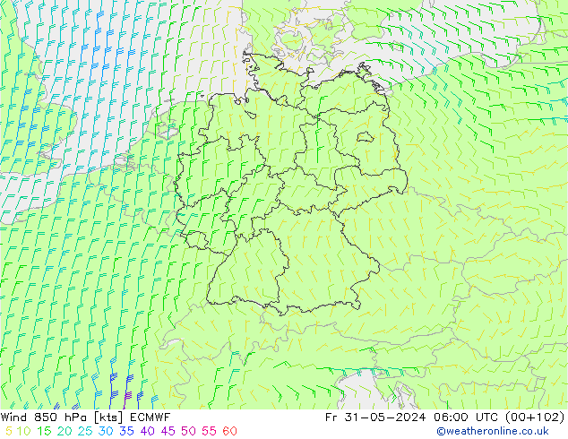  850 hPa ECMWF  31.05.2024 06 UTC