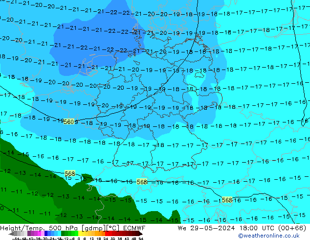 Z500/Regen(+SLP)/Z850 ECMWF wo 29.05.2024 18 UTC