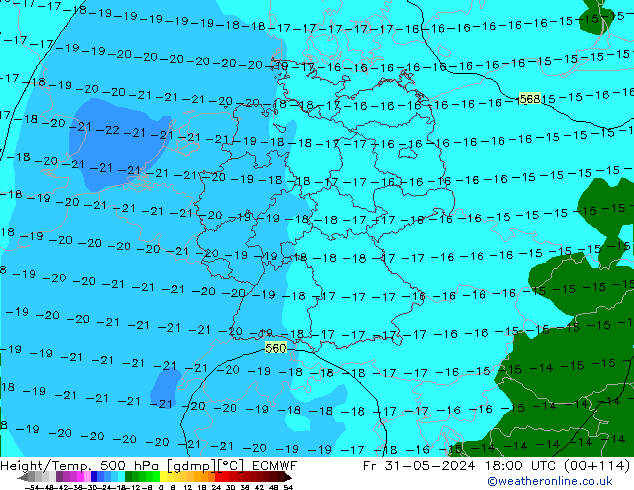 Z500/Rain (+SLP)/Z850 ECMWF ven 31.05.2024 18 UTC