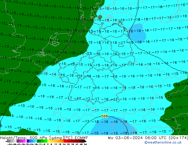 Z500/Rain (+SLP)/Z850 ECMWF пн 03.06.2024 06 UTC