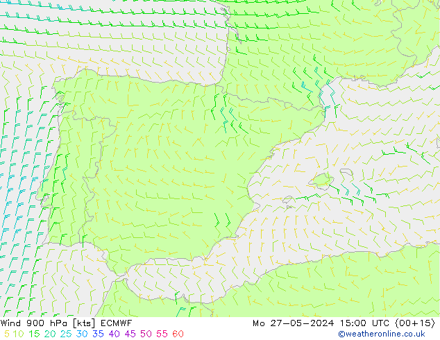 Wind 900 hPa ECMWF ma 27.05.2024 15 UTC