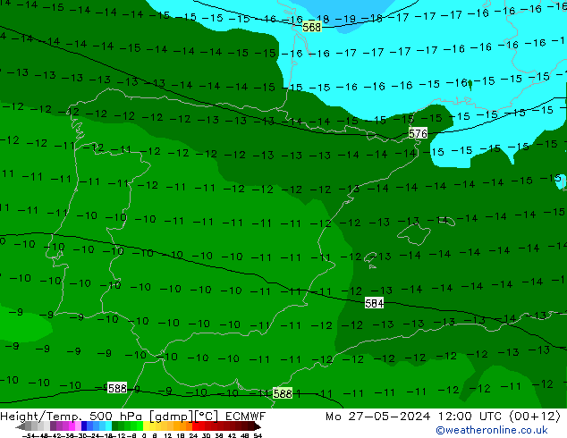 Z500/Rain (+SLP)/Z850 ECMWF lun 27.05.2024 12 UTC