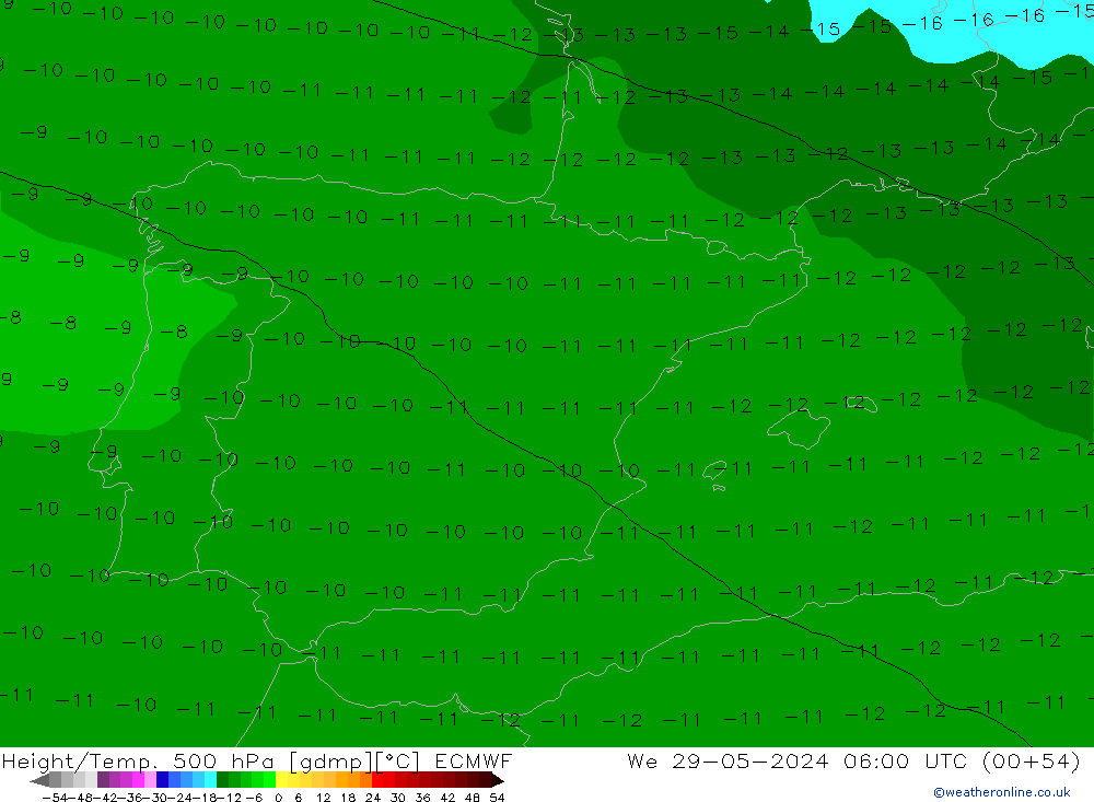 Z500/Rain (+SLP)/Z850 ECMWF  29.05.2024 06 UTC