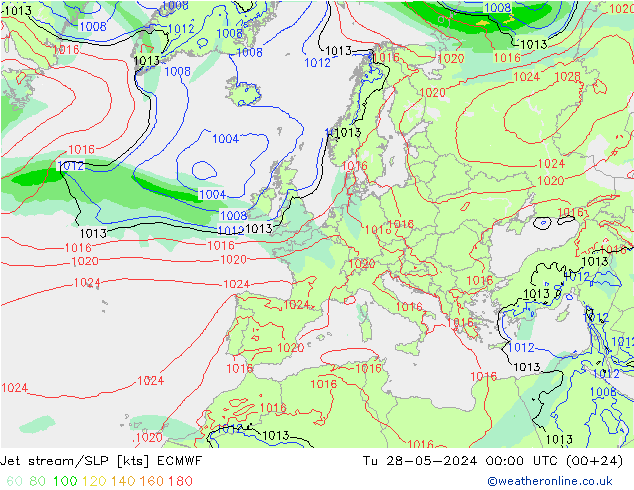 Courant-jet ECMWF mar 28.05.2024 00 UTC