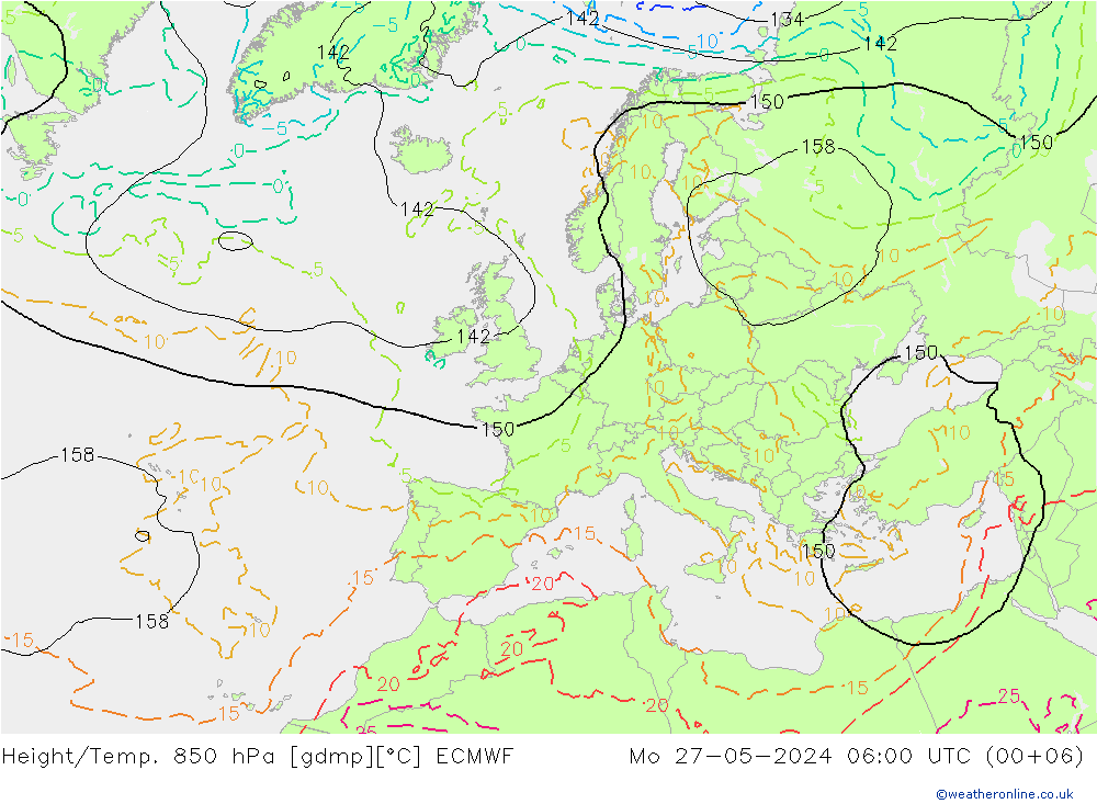 Z500/Regen(+SLP)/Z850 ECMWF ma 27.05.2024 06 UTC