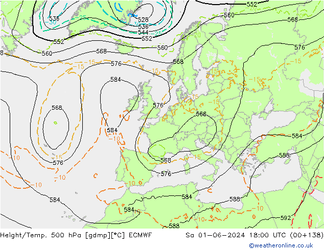 Z500/Rain (+SLP)/Z850 ECMWF ��� 01.06.2024 18 UTC