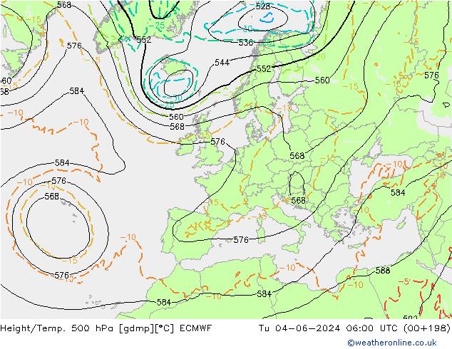 Z500/Rain (+SLP)/Z850 ECMWF mar 04.06.2024 06 UTC