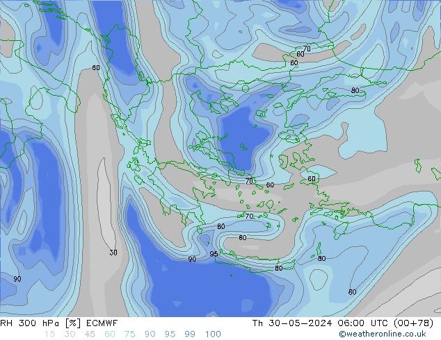 300 hPa Nispi Nem ECMWF Per 30.05.2024 06 UTC