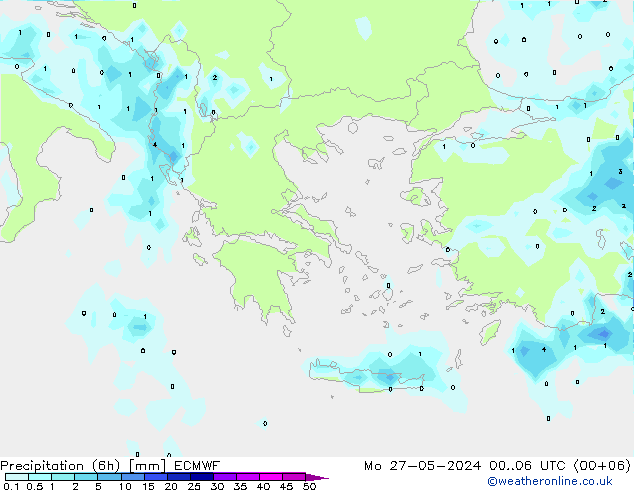 Z500/Rain (+SLP)/Z850 ECMWF Mo 27.05.2024 06 UTC