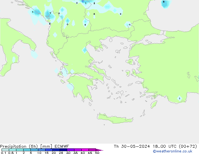 Z500/Rain (+SLP)/Z850 ECMWF  30.05.2024 00 UTC