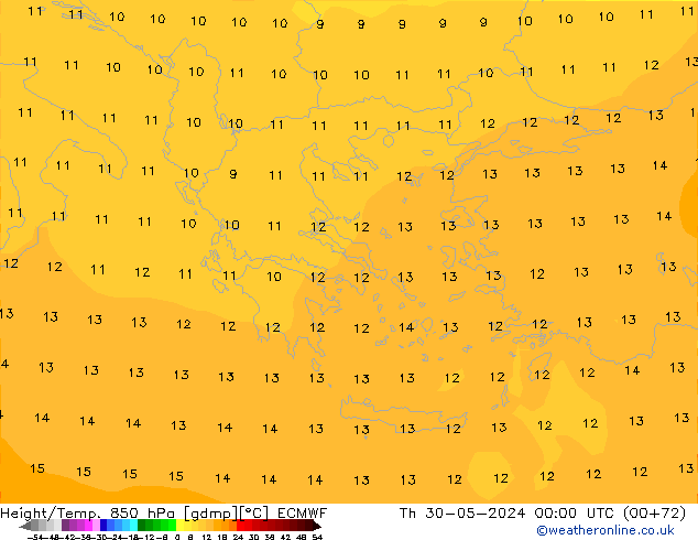 Z500/Rain (+SLP)/Z850 ECMWF  30.05.2024 00 UTC