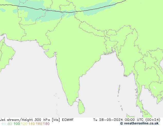 Straalstroom ECMWF di 28.05.2024 00 UTC