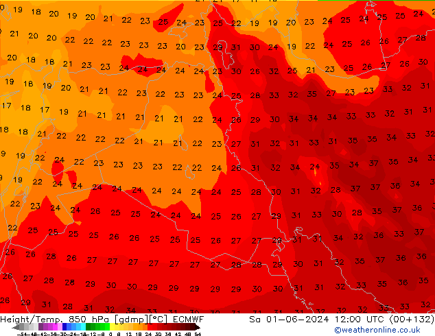 Z500/Regen(+SLP)/Z850 ECMWF za 01.06.2024 12 UTC