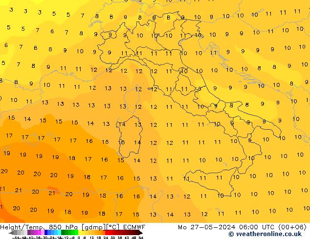 Z500/Rain (+SLP)/Z850 ECMWF  27.05.2024 06 UTC