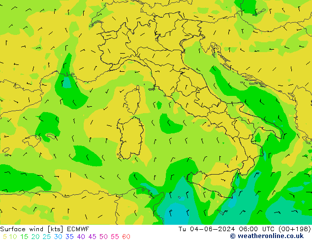 Vent 10 m ECMWF mar 04.06.2024 06 UTC