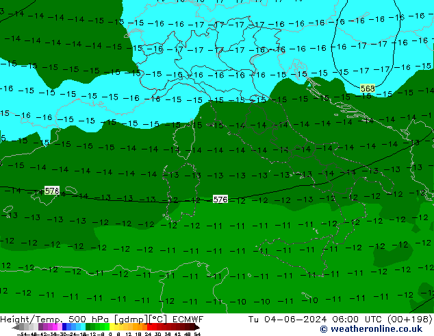 Z500/Rain (+SLP)/Z850 ECMWF Tu 04.06.2024 06 UTC