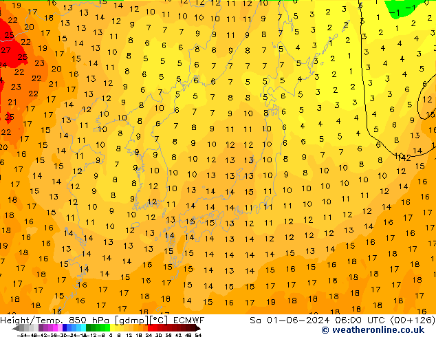 Z500/Rain (+SLP)/Z850 ECMWF sab 01.06.2024 06 UTC