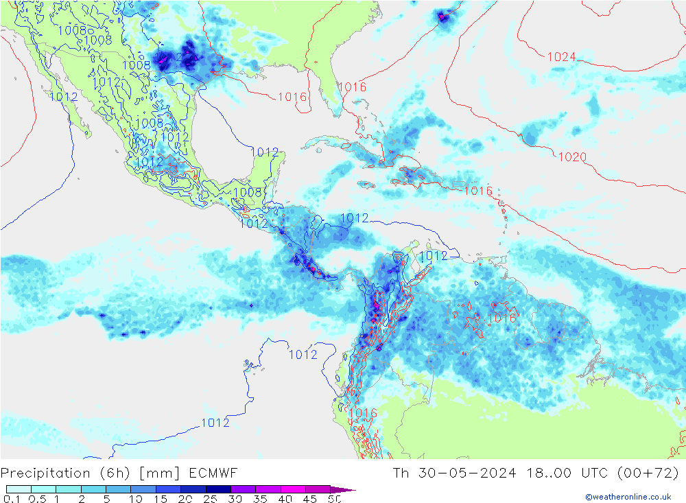 Z500/Regen(+SLP)/Z850 ECMWF do 30.05.2024 00 UTC