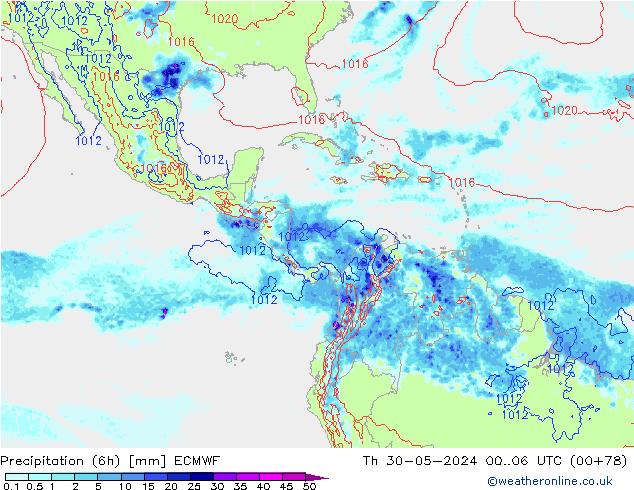 Z500/Yağmur (+YB)/Z850 ECMWF Per 30.05.2024 06 UTC