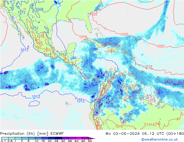 Z500/Regen(+SLP)/Z850 ECMWF ma 03.06.2024 12 UTC