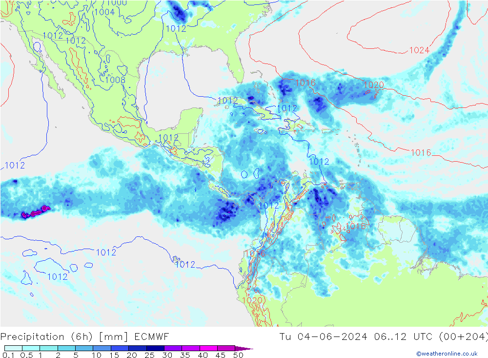 Z500/Rain (+SLP)/Z850 ECMWF  04.06.2024 12 UTC