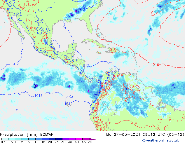 Neerslag ECMWF ma 27.05.2024 12 UTC