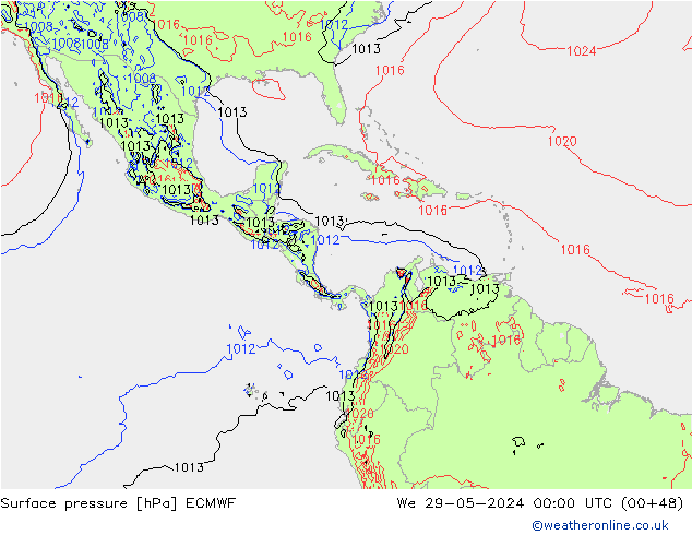 Yer basıncı ECMWF Çar 29.05.2024 00 UTC