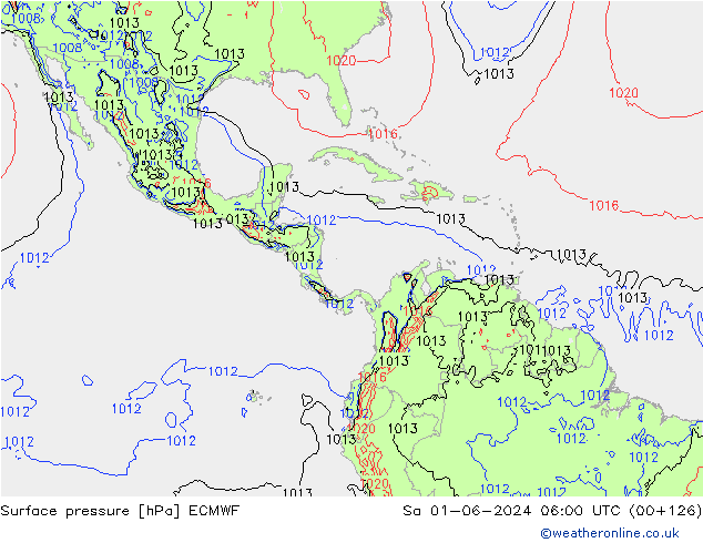 Yer basıncı ECMWF Cts 01.06.2024 06 UTC