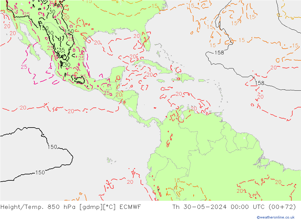 Z500/Regen(+SLP)/Z850 ECMWF do 30.05.2024 00 UTC