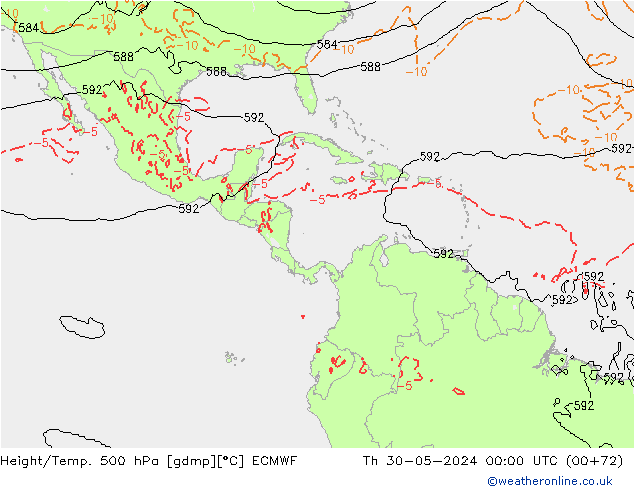 Z500/Regen(+SLP)/Z850 ECMWF do 30.05.2024 00 UTC