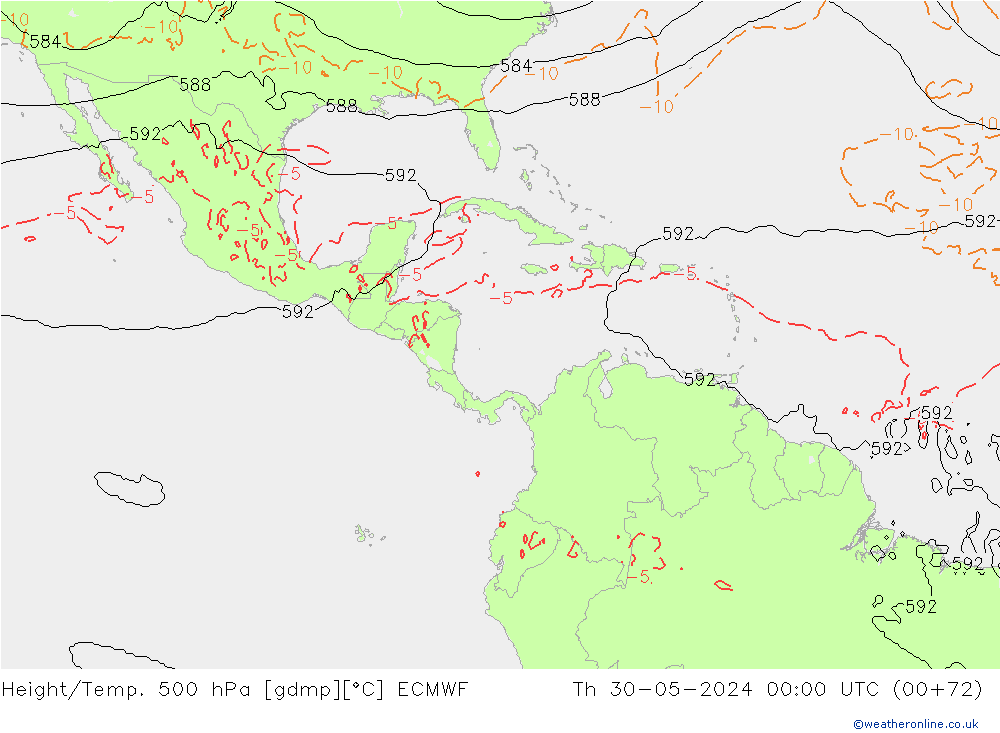 Z500/Regen(+SLP)/Z850 ECMWF do 30.05.2024 00 UTC