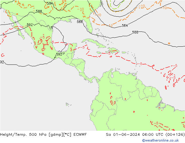 Z500/Rain (+SLP)/Z850 ECMWF Sáb 01.06.2024 06 UTC