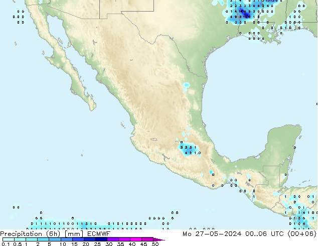 Z500/Rain (+SLP)/Z850 ECMWF Mo 27.05.2024 06 UTC