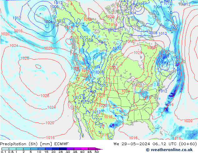 Z500/Rain (+SLP)/Z850 ECMWF  29.05.2024 12 UTC