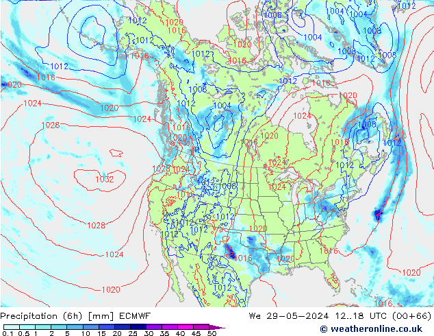 Z500/Regen(+SLP)/Z850 ECMWF wo 29.05.2024 18 UTC