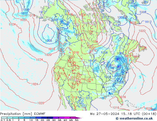 Niederschlag ECMWF Mo 27.05.2024 18 UTC