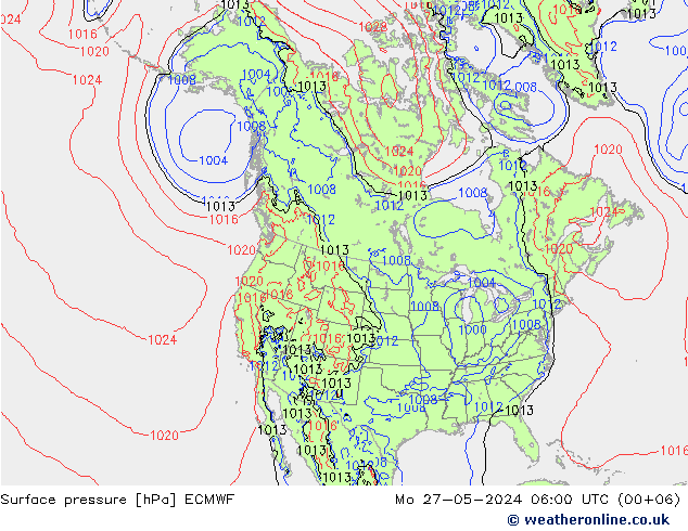 Luchtdruk (Grond) ECMWF ma 27.05.2024 06 UTC