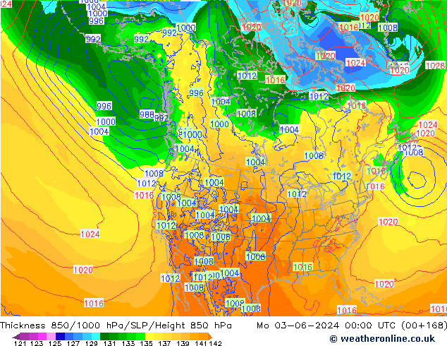 Thck 850-1000 hPa ECMWF Mo 03.06.2024 00 UTC