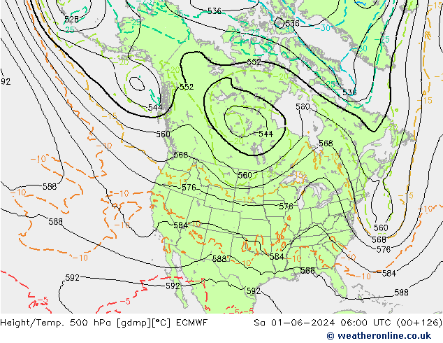 Z500/Rain (+SLP)/Z850 ECMWF Sa 01.06.2024 06 UTC