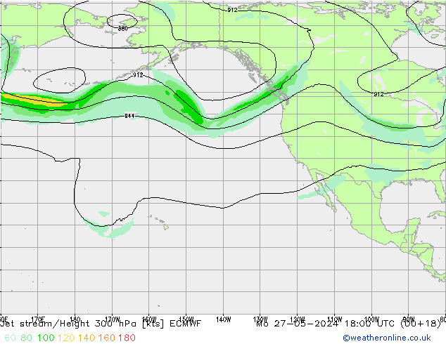 Straalstroom ECMWF ma 27.05.2024 18 UTC