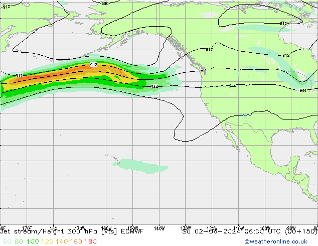 Corriente en chorro ECMWF dom 02.06.2024 06 UTC