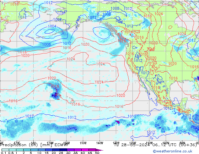 Z500/Rain (+SLP)/Z850 ECMWF  28.05.2024 12 UTC