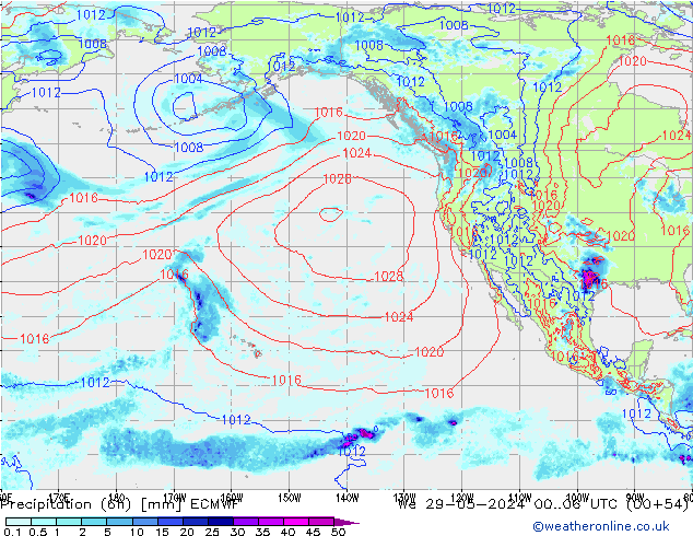 Précipitation (6h) ECMWF mer 29.05.2024 06 UTC