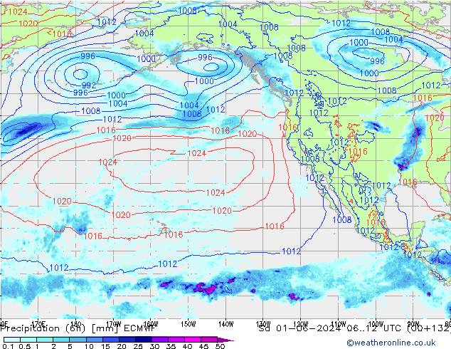 Z500/Yağmur (+YB)/Z850 ECMWF Cts 01.06.2024 12 UTC