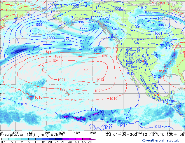 Z500/Regen(+SLP)/Z850 ECMWF za 01.06.2024 18 UTC