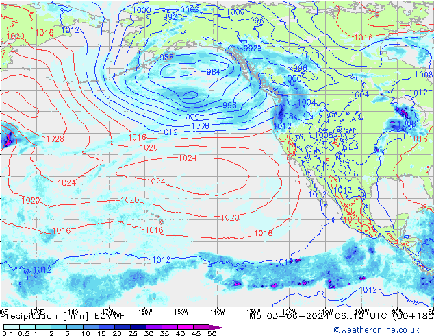 Précipitation ECMWF lun 03.06.2024 12 UTC